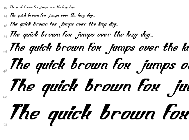 Smart Talk font waterfall